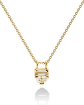 Moon white diamonds necklace